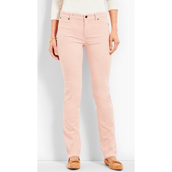 Talbots Pants - Talbots Flawless Five Pocket Corduroy Pants Pink Straight Leg Womens 14 Blush